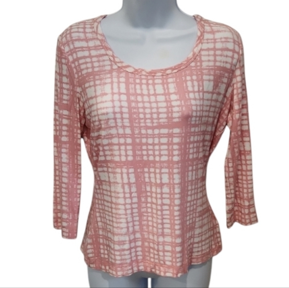 St John 3/4 Sleeve Scoop Neck Top